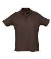 11342 Summer II Cotton Piqué Polo Shirt Chocolate colour image